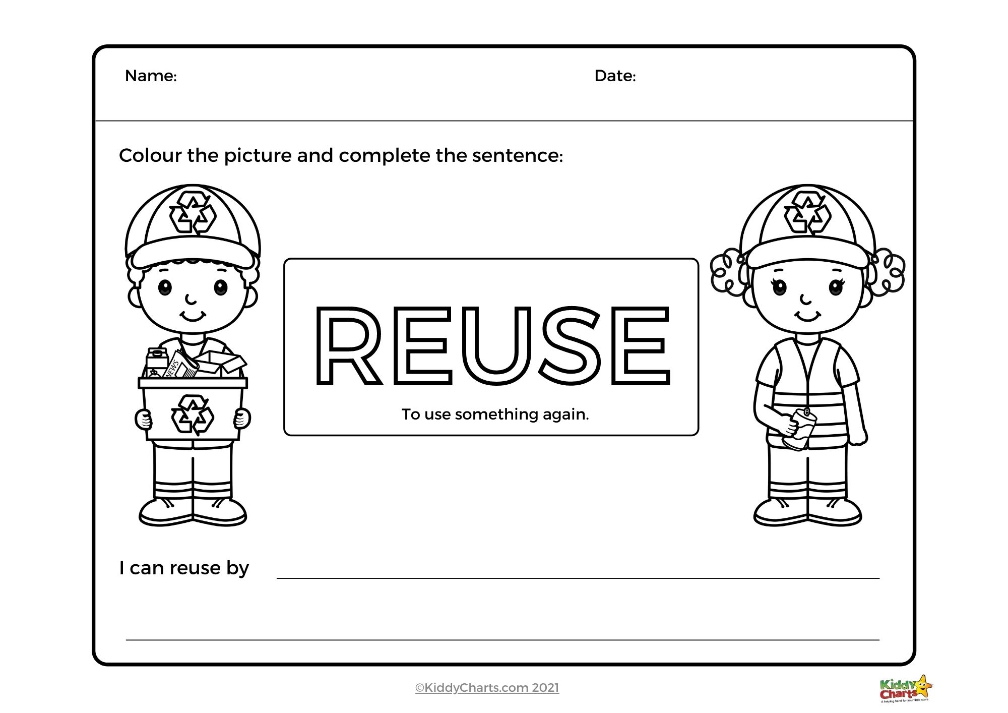 Worksheets For Recycling KiddyCharts Shop