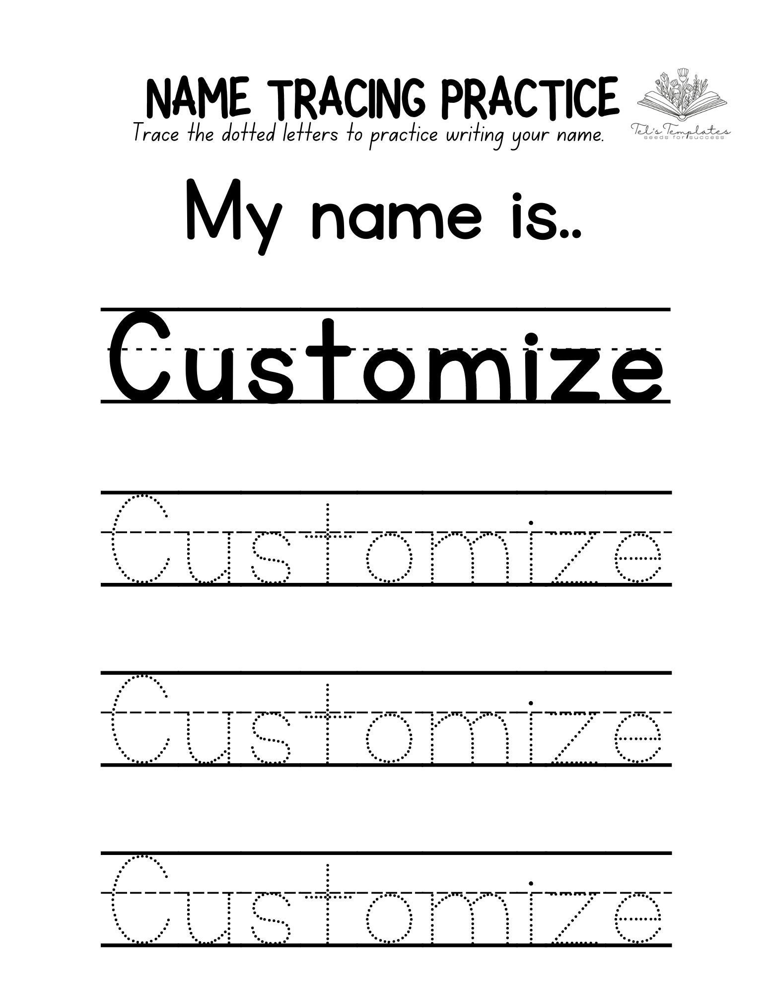 Preschool Free Printable Name Tracing Preschool Free Printable Name Tracing
