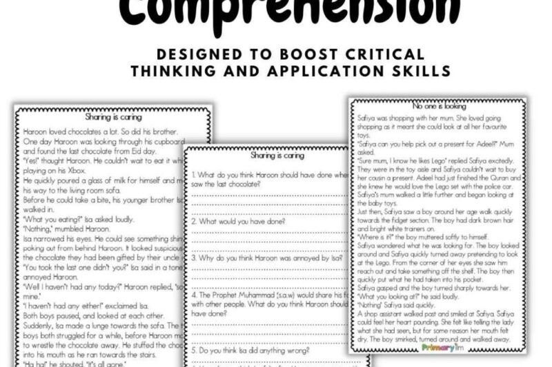 Islamic Reading Comprehension Worksheets