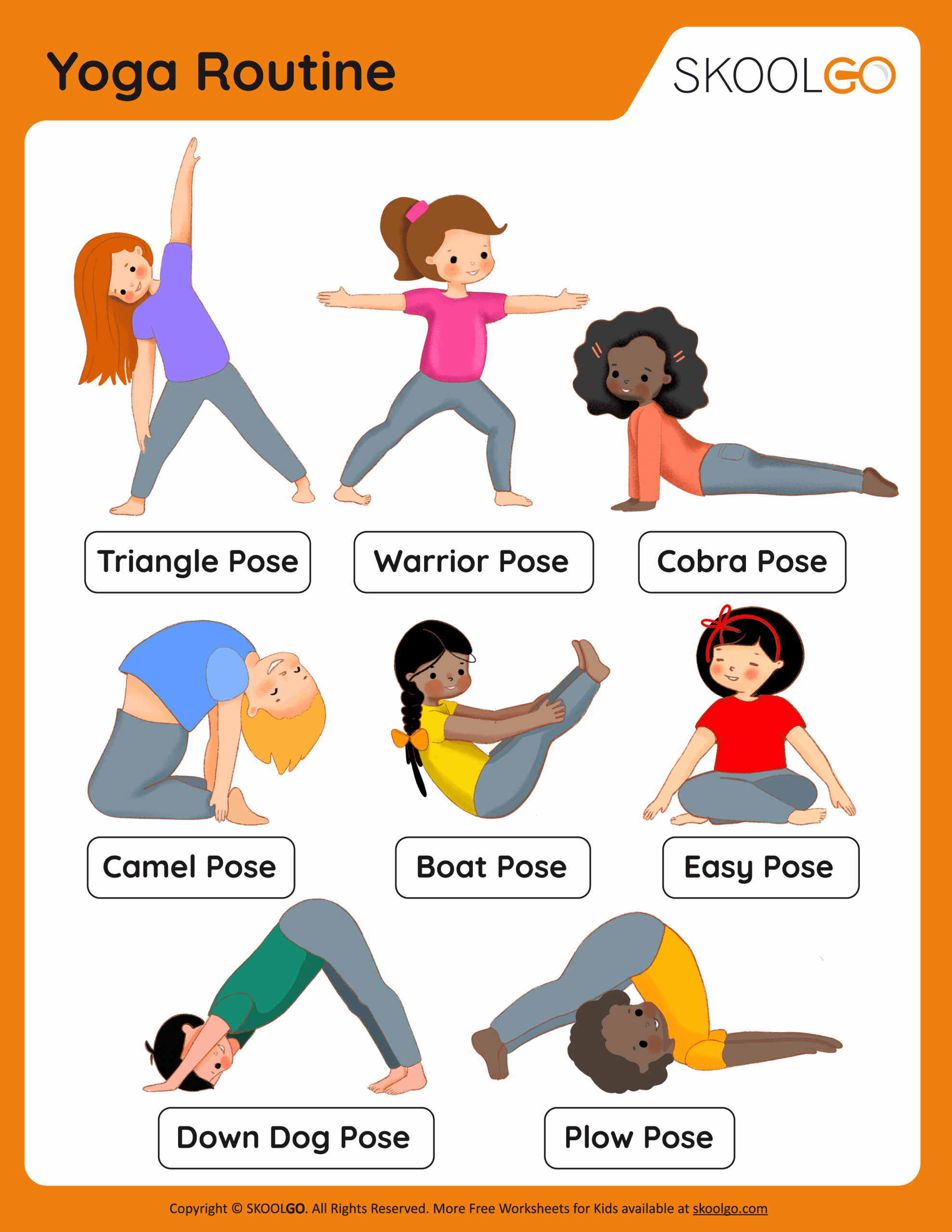 Yoga Routine Free Worksheet SKOOLGO Worksheets Library
