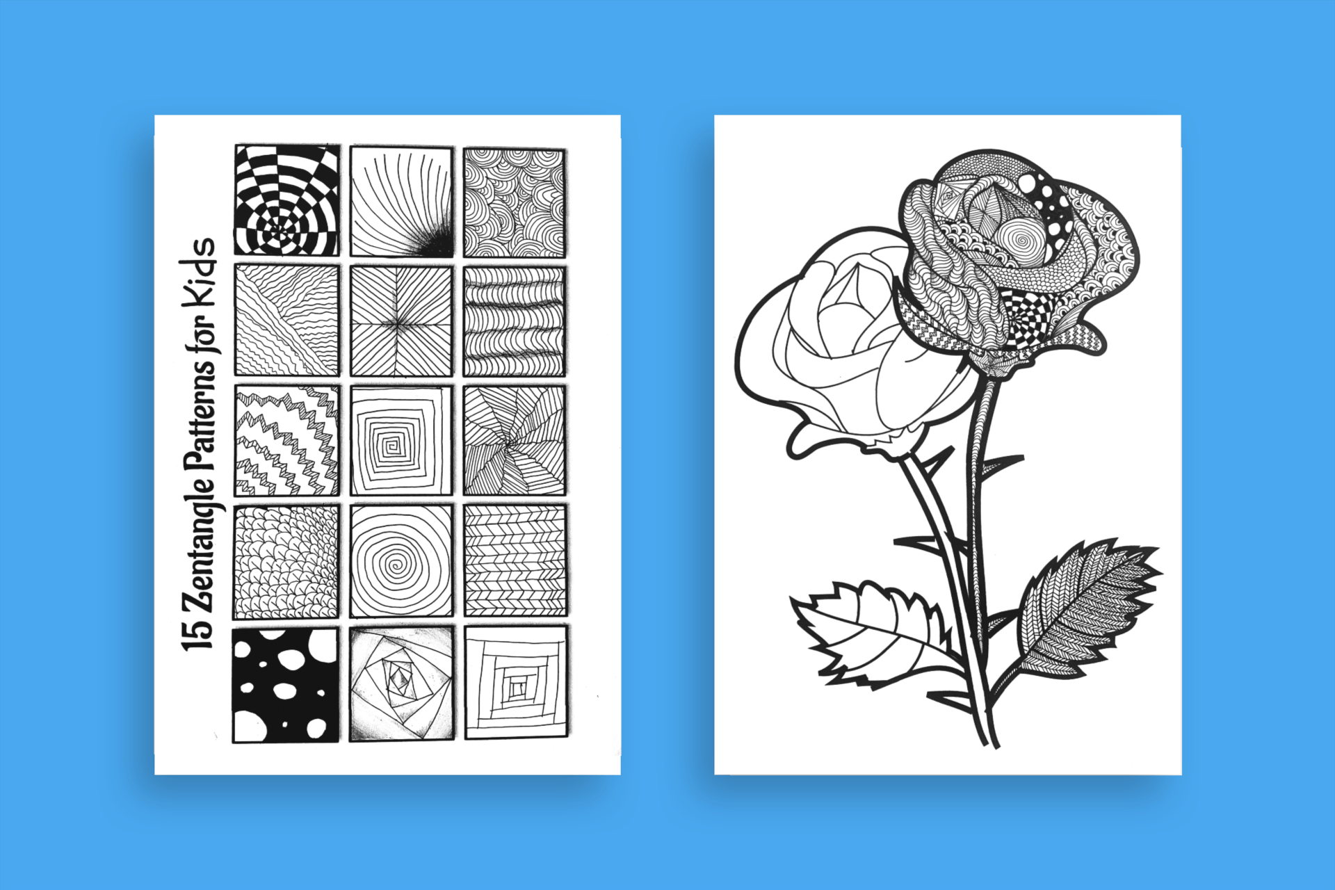Free Printable Zentangle Worksheets