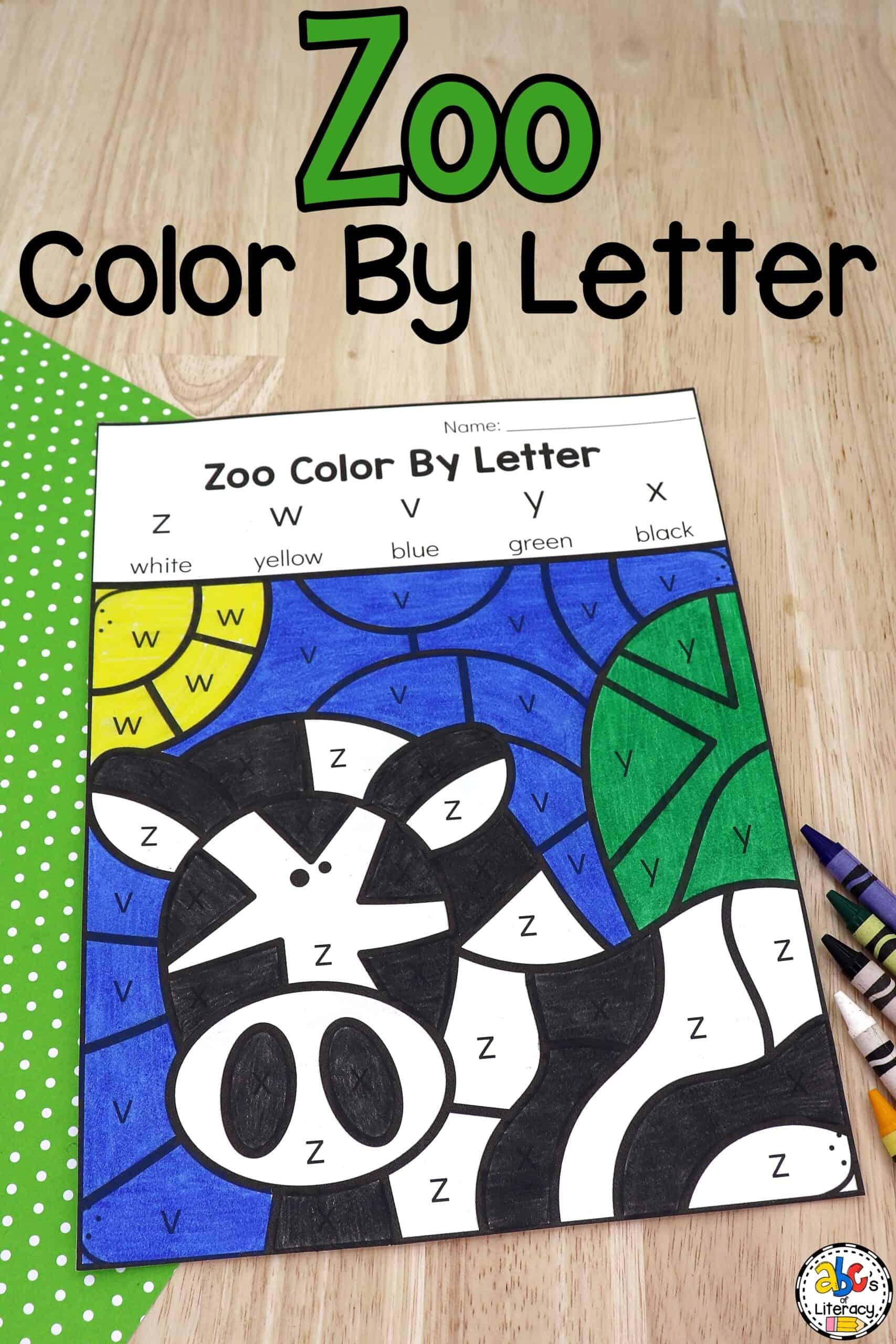 Preschool Color By Letter Printable
